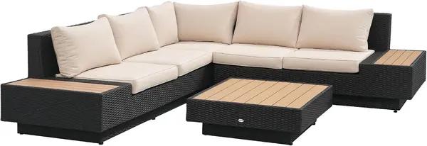 4-TLG. Luxus Polyrattan Gartengarnitur Gartenmöbel