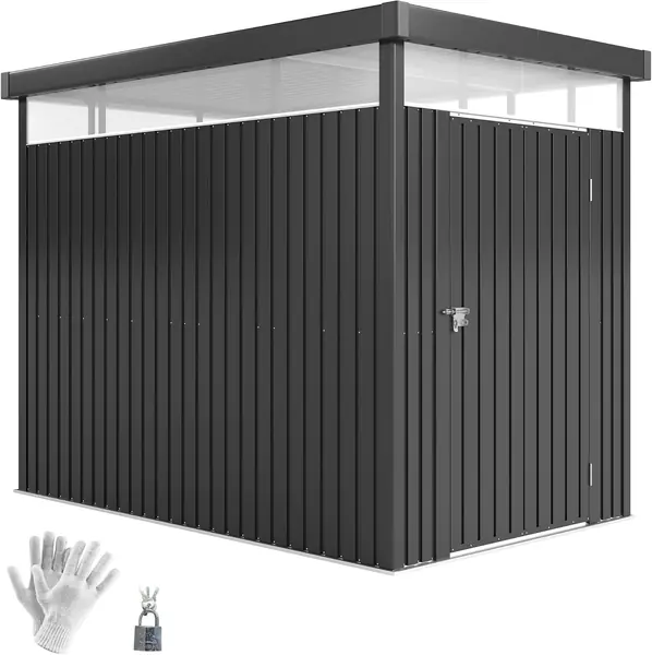 4m2 verzinkter Stahl-Gartenschuppen mit