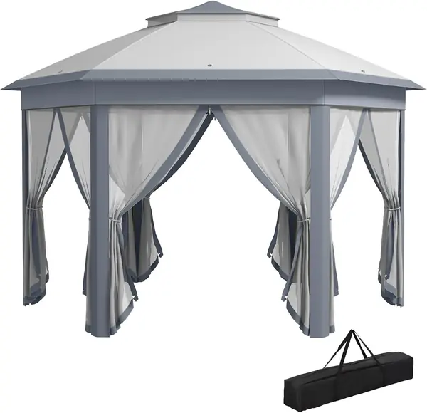 Gartenpavillon Faltpavillon 4 x 4 m Pop-Up-Zelt Partyzelt