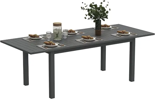 Gartentisch Ausziehbar Aluminium Balkontisch 160/220x90