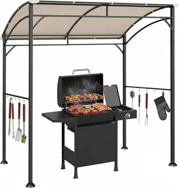 Grillpavillon 215 x 150 x 220 cm Wasserabweisend
