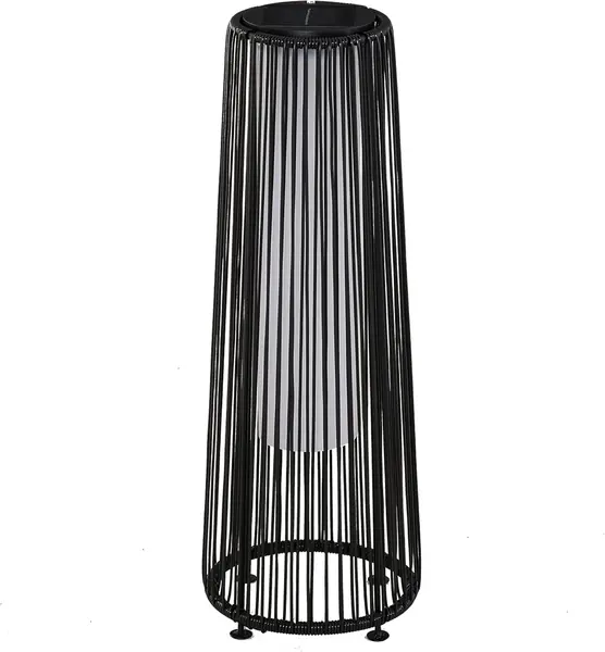 Solarlampe Rattan mit Lichtsensor